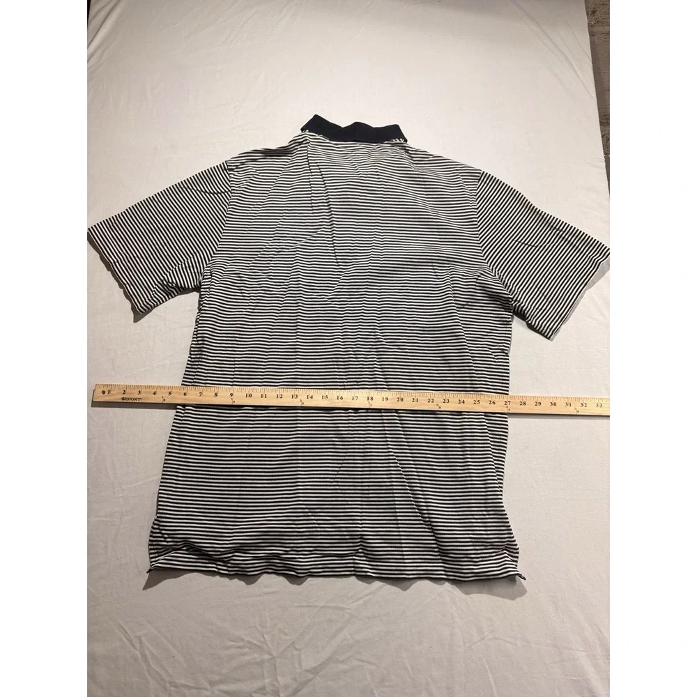 Polo Golf Ralph Lauren Performance Polo Shirt Mens XXL Black White Striped